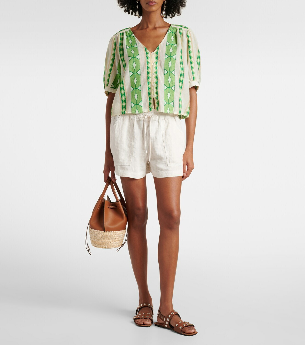 Velvet Sutton linen shorts