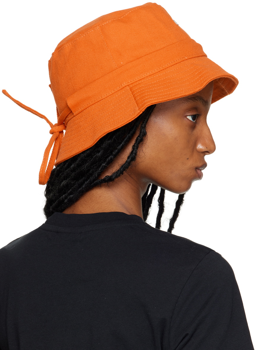 Jacquemus Orange Le Raphia 'Le Bob Gadjo' Bucket Hat Jacquemus