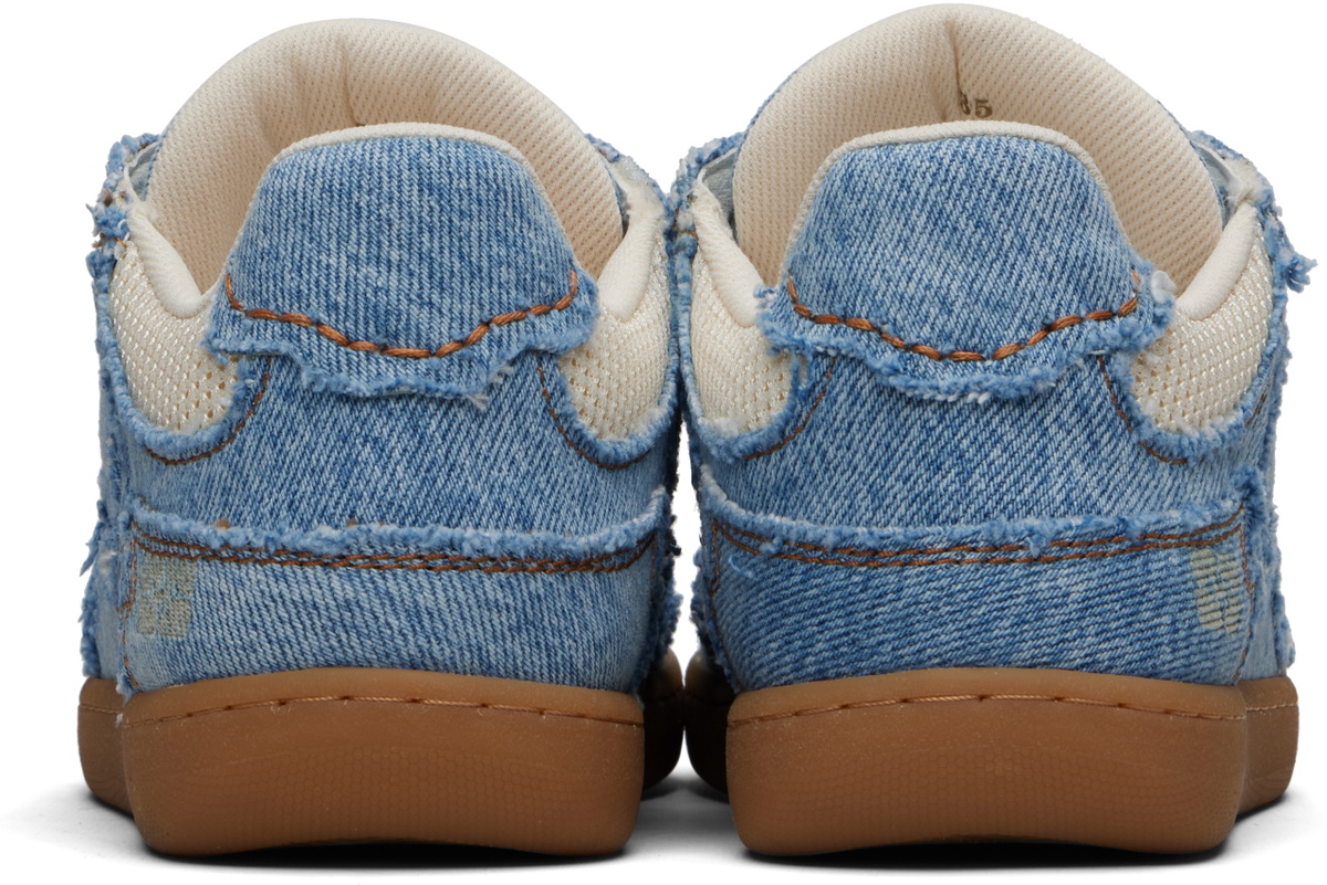 GANNI Blue 08 Denim Raw Edge Sneakers
