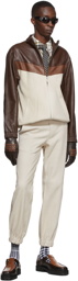 Ernest W. Baker Beige Suede Trousers