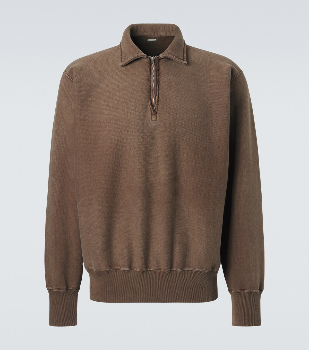 A.Presse Cotton fleece half-zip sweatshirt