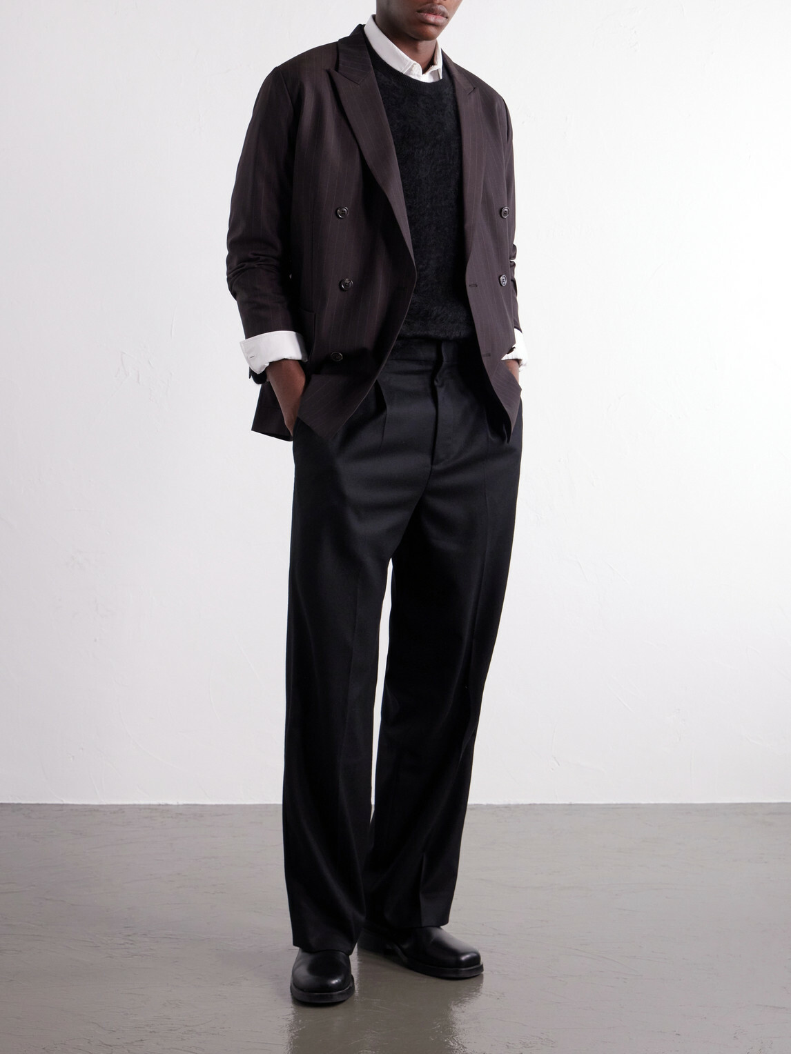 ssstein - Brushed Cashmere Sweater - Black