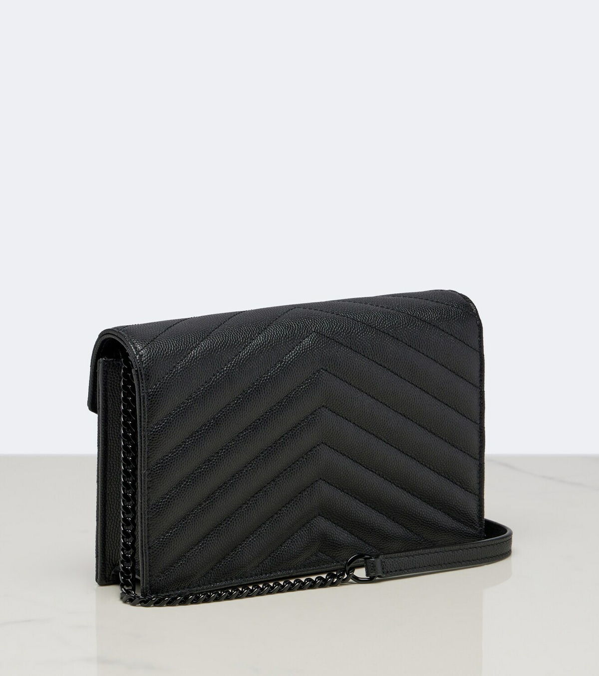 Saint Laurent Cassandre Envelope leather wallet on chain