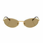 Prada Eyewear Prada Pra A59s 5ak70g Oro Sunglasses