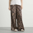 Adidas Women's Satin Wide Leg Track Pant in Linen/Magic Beige