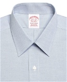 Brooks Brothers Men's Traditional Extra-Relaxed-Fit Dress Shirt, Forward Point Collar | Blue