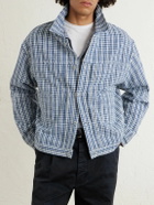 Story mfg. - Sundae Checked Cotton Jacket - Blue