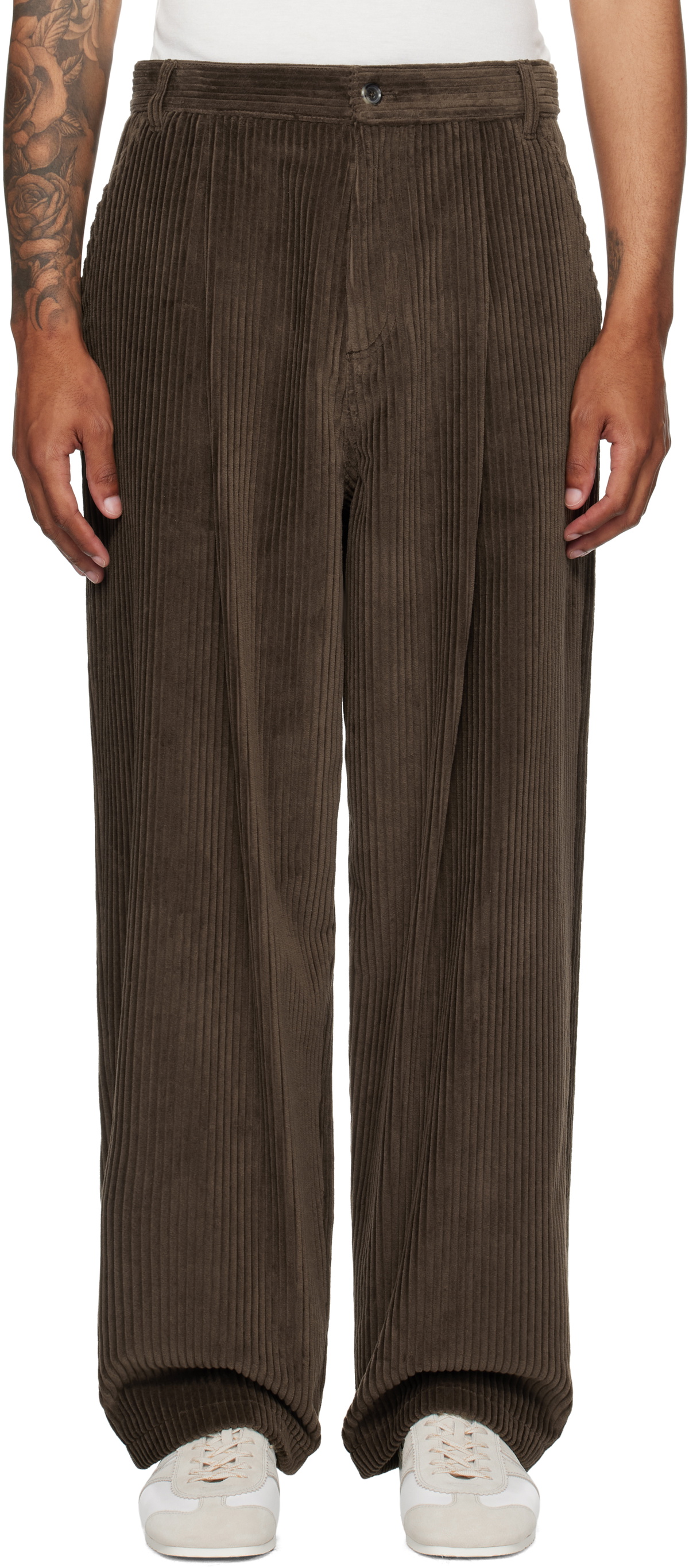 Moschino Brown Toggle Trousers