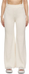 Anna Quan Off-White Ribbed Jordon Lounge Pants
