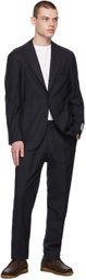 Ring Jacket Navy Wool Balloon Trousers