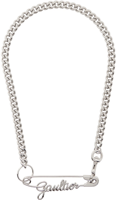 Photo: Jean Paul Gaultier Silver 'The Gaultier Safety Pin' Necklace