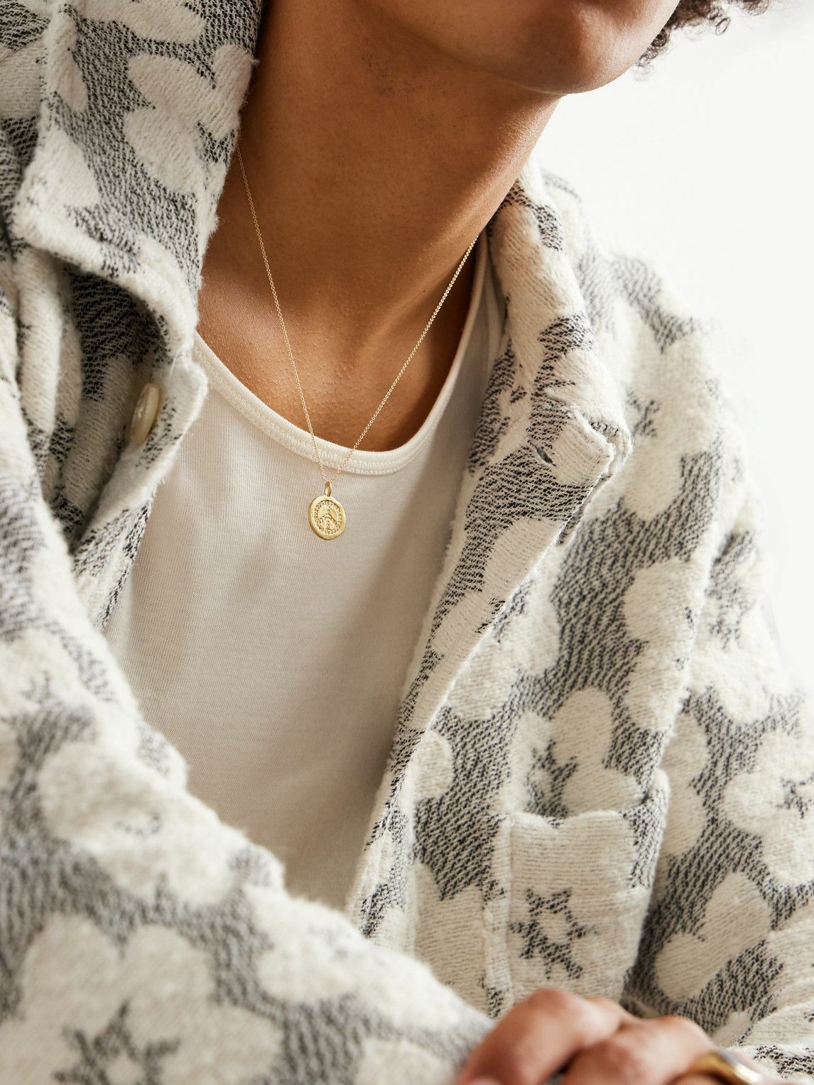 Photo: Ileana Makri - Peaceful Gold Diamond Pendant Necklace