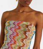 Missoni Zigzag gathered midi dress