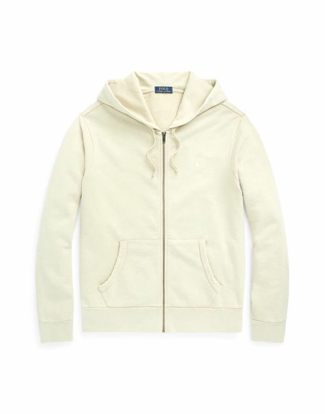 Photo: Polo Ralph Lauren Loopback Terry Full-zip Hoodie Mens Sweatshirt in Beige