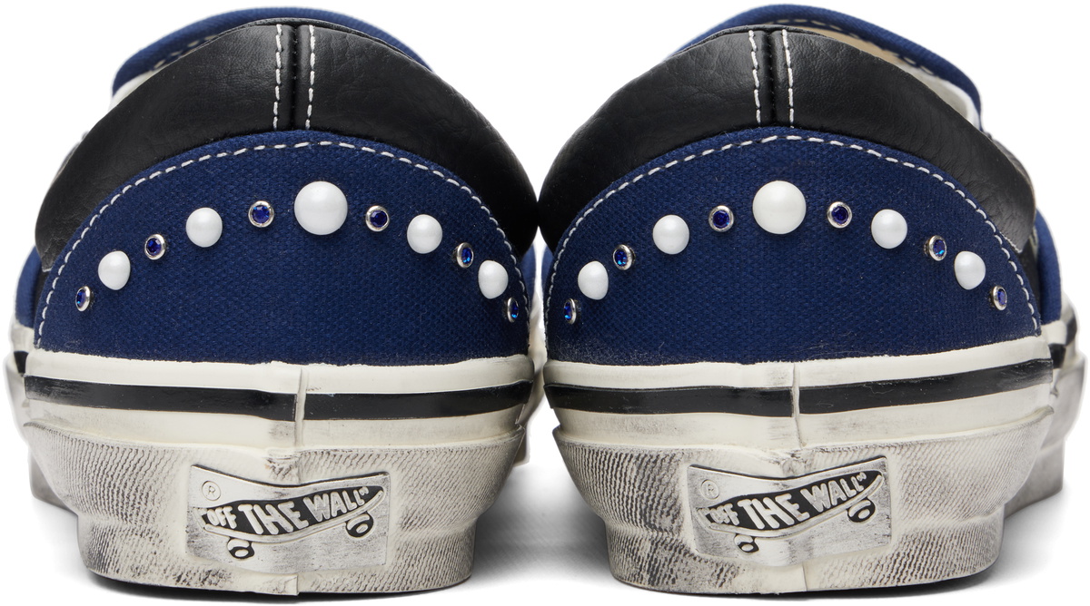 Vans Navy Premium Classic Slip-On Sneakers