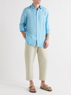 120% - Linen Shirt - Blue