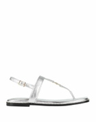 Maje Womens Thong sandal in Silver