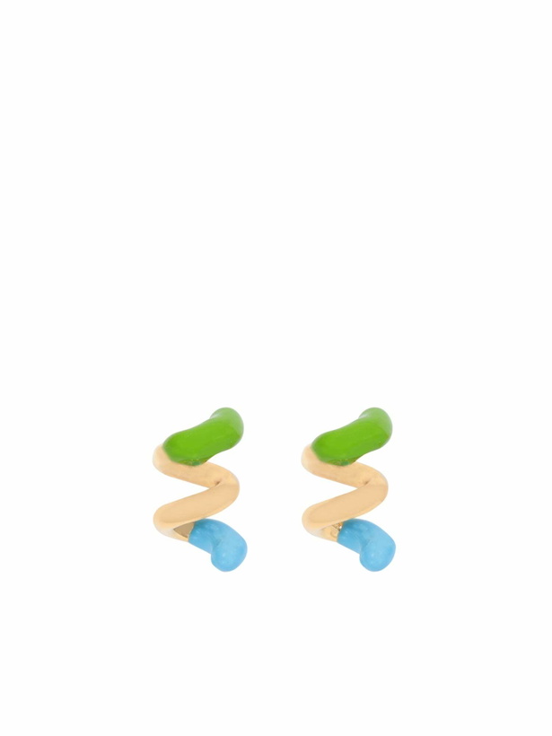 Photo: Sunnei Fusillo Rubberized Blue/ Green Earrings