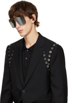 Alexander McQueen Silver Skull Mask Sunglasses