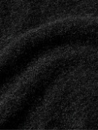 NN07 - Alfie 6531 Bouclé-Knit Wool-Blend Polo Shirt - Black