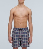 Burberry - Classic check-printed swim shorts