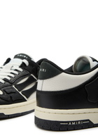 Amiri Skel Panelled Leather Sneakers Black