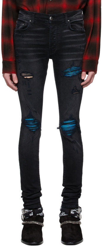 Photo: AMIRI Black MX1 Cracked Paint Jeans