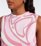 Pucci Labirinto cotton-blend jersey crop top