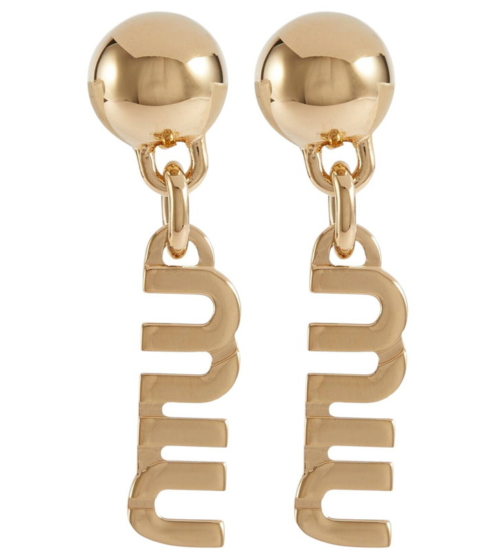 Photo: Miu Miu Logo drop earrings