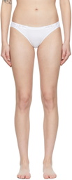 La Perla White Souple Slip Thong