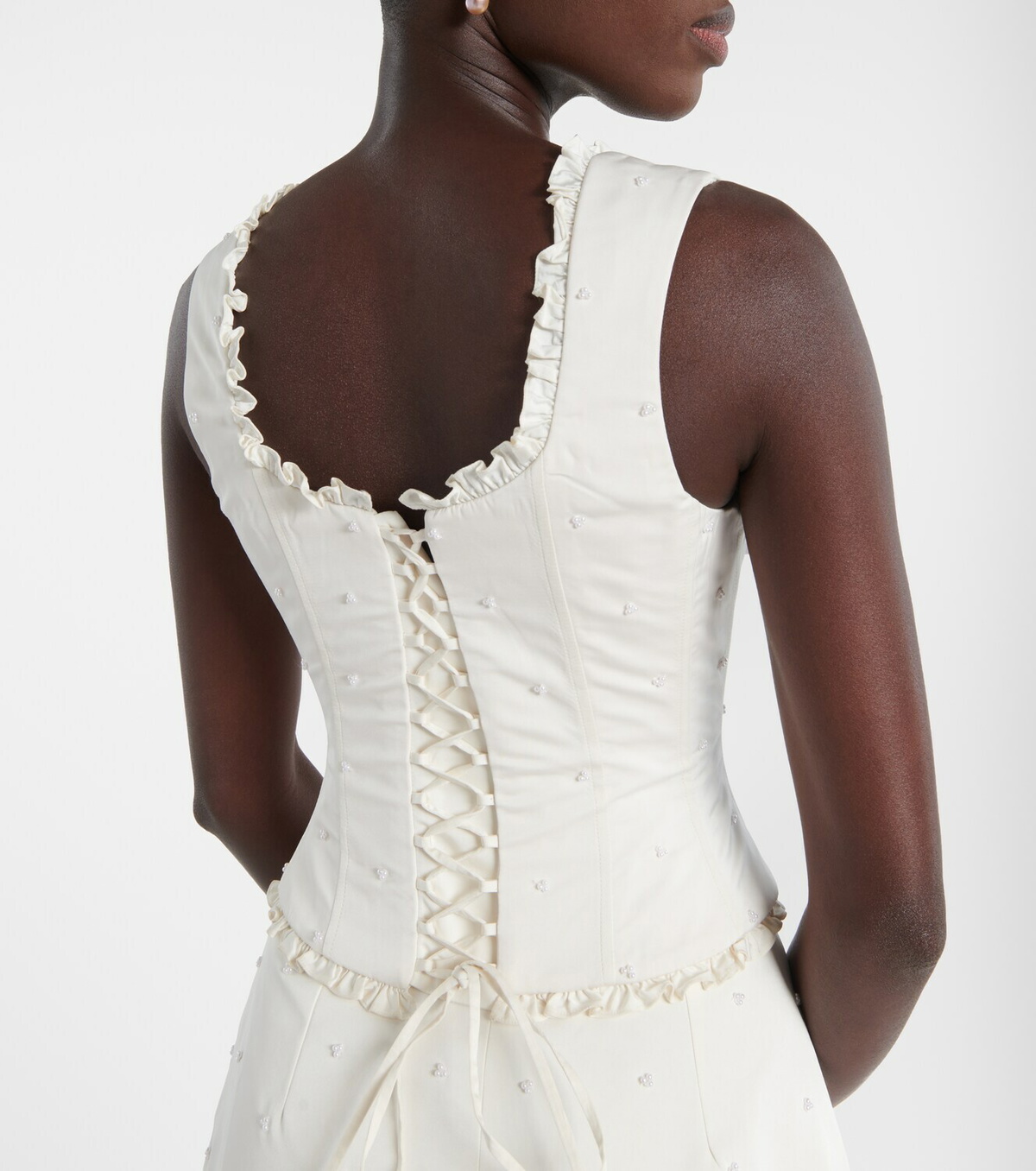 Clio Peppiatt Camelia embellished corset