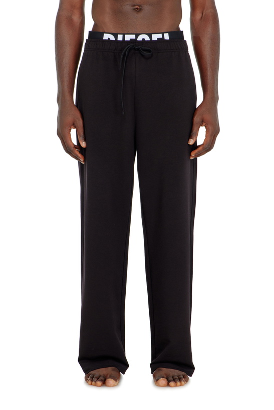 Photo: Diesel Cotton sweatpants with Diesel logo waistband - Pants Mens in Black