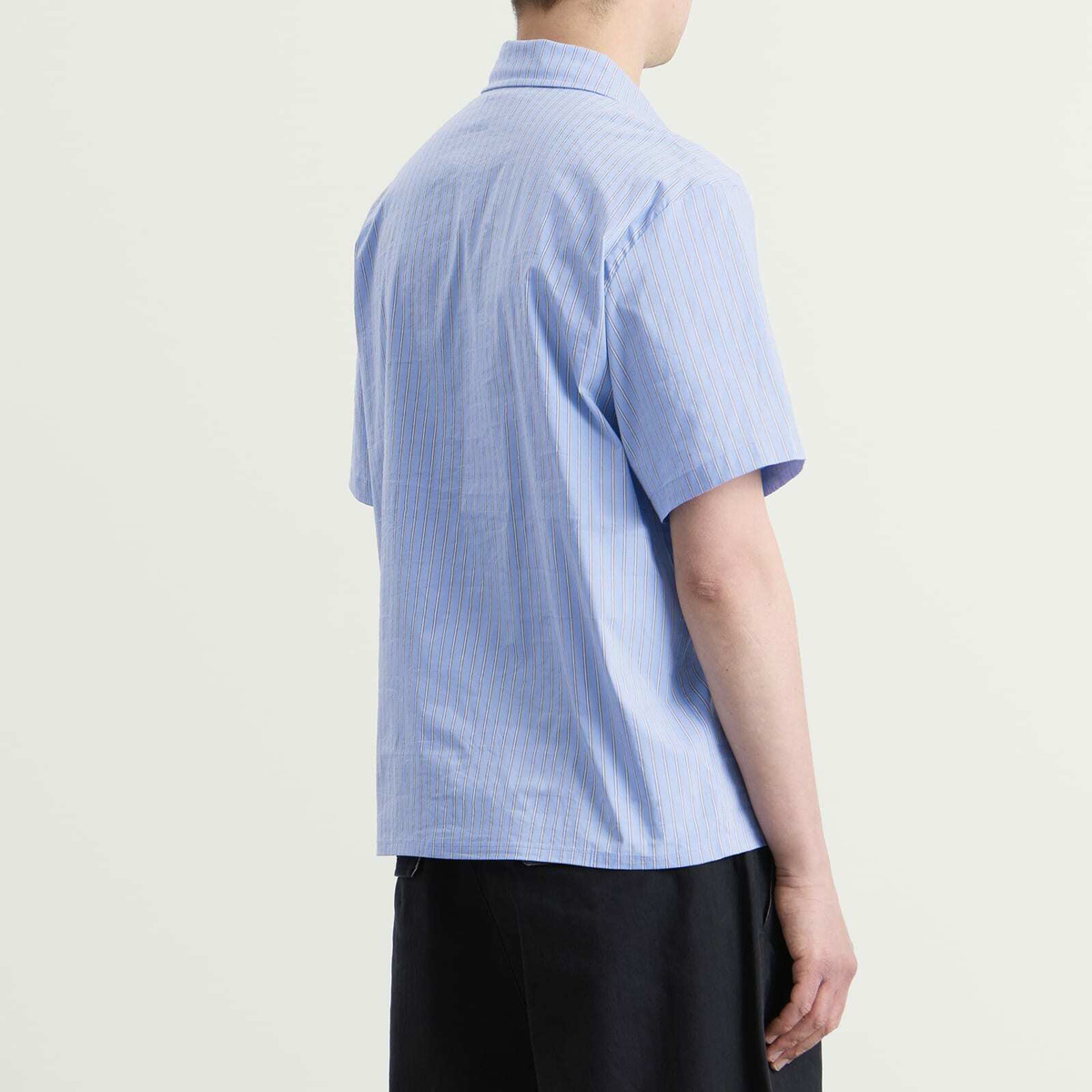 Butter Goods Men's Vertical Stripe Shirt in Sky Blue