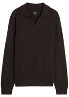 Rag & Bone Cashmere Polo Jumper Dark Brown