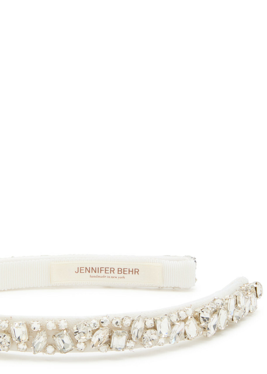 Jennifer Behr Czarina Crystal-embellished Silk Headband - One Size