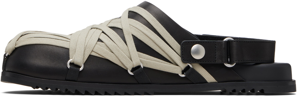 Rick Owens Black Temple Megalace Mule Loafers