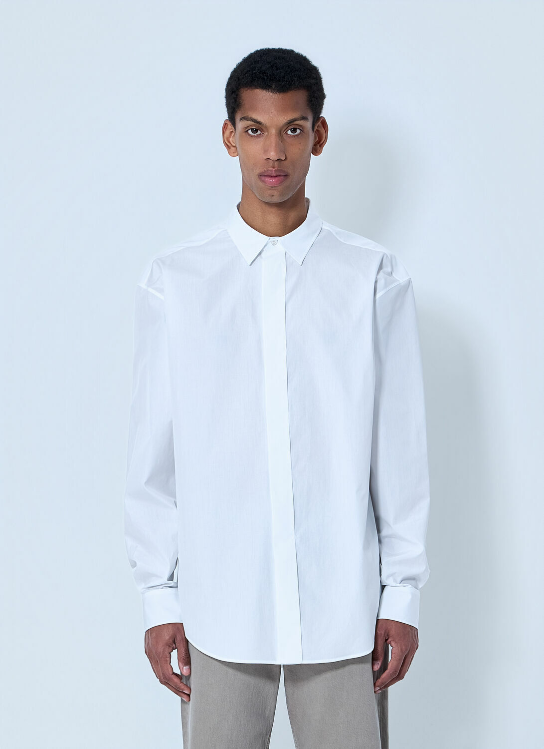 The Row Cotton Poplin Long-Sleeve Shirt