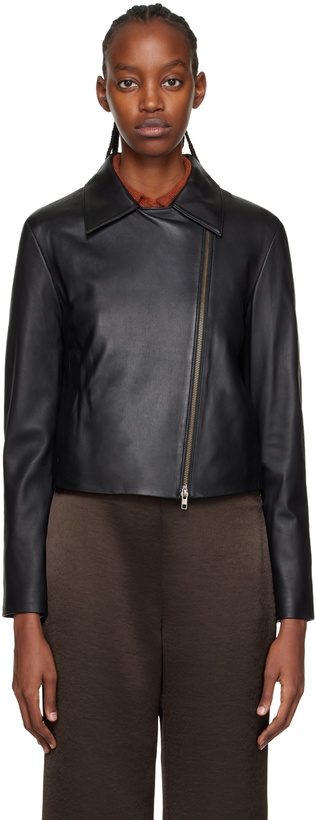 Photo: Vince Black Asymmetric Leather Jacket