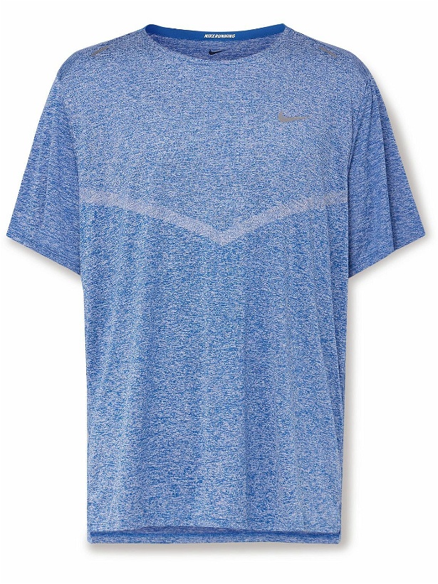 Photo: Nike Running - Slim-Fit Dri-FIT ADV TechKnit T-Shirt - Blue