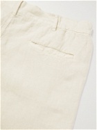 120% - Straight-Leg Linen-Gauze Bermuda Shorts - Neutrals