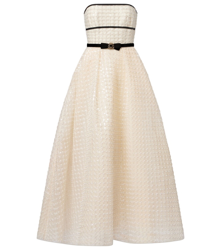 ELIE SAAB - Tulle Embroidered Midi Dress Elie Saab ELIE SAAB - Tulle Embroidered Midi Dress Elie Saab