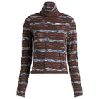 Brain Dead Women's Space Dye Turtlenck Top in Navy Multi