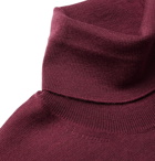 Canali - Merino Wool Rollneck Sweater - Burgundy