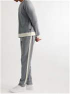 Oliver Spencer Loungewear - Slim-Fit Striped Cotton-Jersey Sweatpants - Blue
