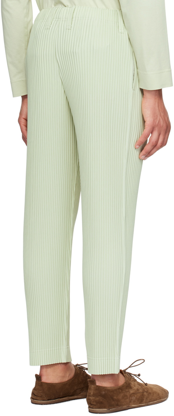 HOMME PLISSÉ ISSEY MIYAKE Green Tailored Pleats 1 Trousers Homme