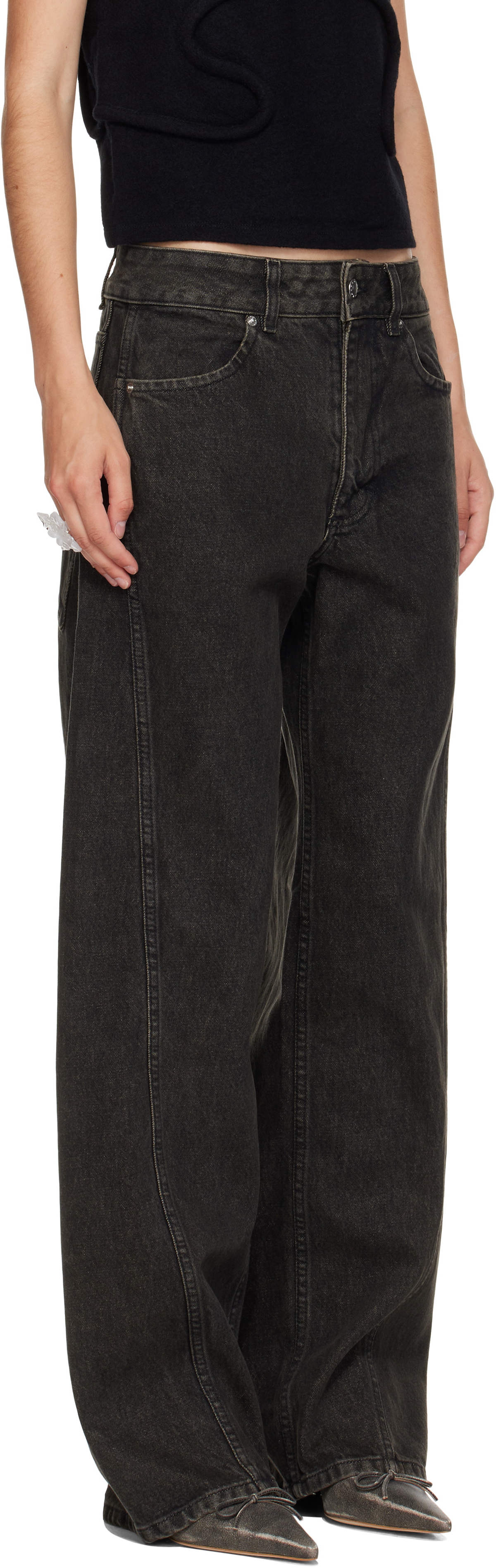 Eckhaus Latta Gray Bend Jeans