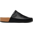 Balenciaga Black Scholl Edition Leather Mule Flats