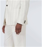 Zegna Chalk stripe linen and silk jacket