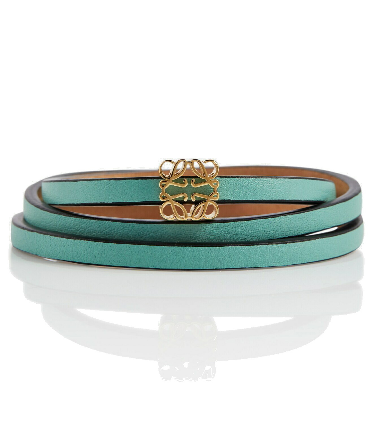 LOEWE TWIST BANGLE ホワイト/ブラック Twist bangle in calfskin White - LOEWE