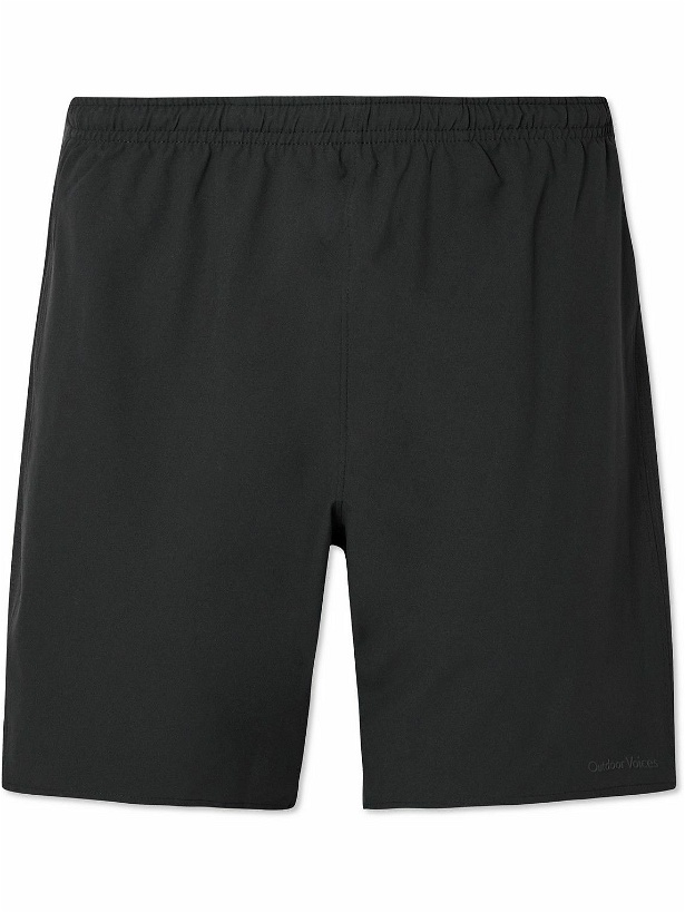 Photo: Outdoor Voices - High Stride Shell Drawstring Shorts - Black